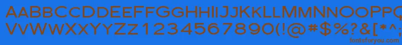 Sfflorencesansscexp Font – Brown Fonts on Blue Background