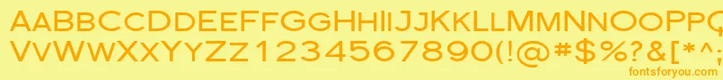 Sfflorencesansscexp Font – Orange Fonts on Yellow Background