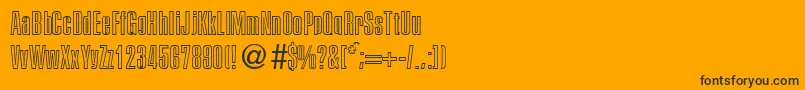 PersistentoutlineBoldDb Font – Black Fonts on Orange Background