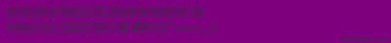 PersistentoutlineBoldDb Font – Black Fonts on Purple Background