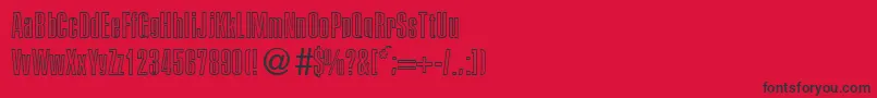 PersistentoutlineBoldDb Font – Black Fonts on Red Background