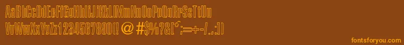 PersistentoutlineBoldDb Font – Orange Fonts on Brown Background