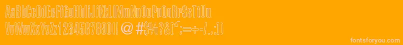 PersistentoutlineBoldDb Font – Pink Fonts on Orange Background