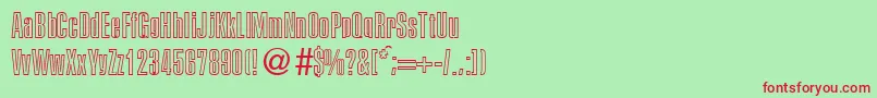 PersistentoutlineBoldDb Font – Red Fonts on Green Background