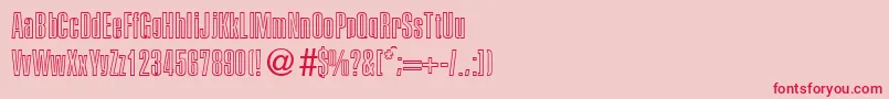 PersistentoutlineBoldDb Font – Red Fonts on Pink Background