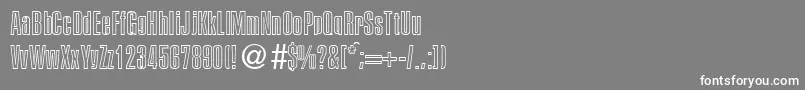 フォントPersistentoutlineBoldDb – 灰色の背景に白い文字