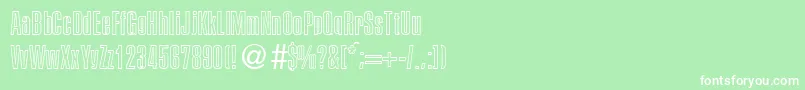 PersistentoutlineBoldDb Font – White Fonts on Green Background