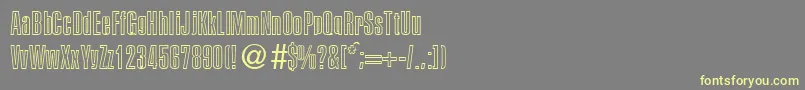 PersistentoutlineBoldDb Font – Yellow Fonts on Gray Background