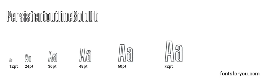 PersistentoutlineBoldDb Font Sizes