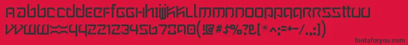 WintermuteRegular Font – Black Fonts on Red Background