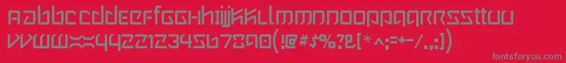 WintermuteRegular Font – Gray Fonts on Red Background