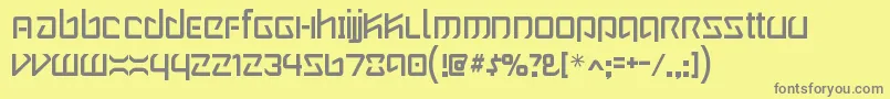 WintermuteRegular Font – Gray Fonts on Yellow Background