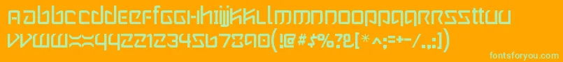 WintermuteRegular Font – Green Fonts on Orange Background