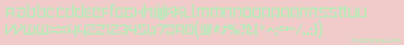 WintermuteRegular Font – Green Fonts on Pink Background