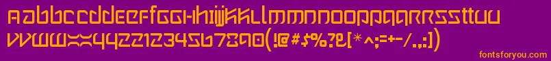 WintermuteRegular Font – Orange Fonts on Purple Background