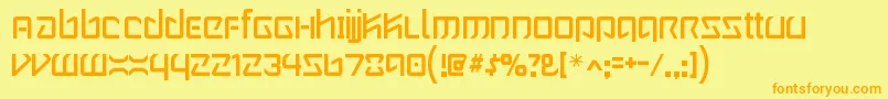 WintermuteRegular Font – Orange Fonts on Yellow Background