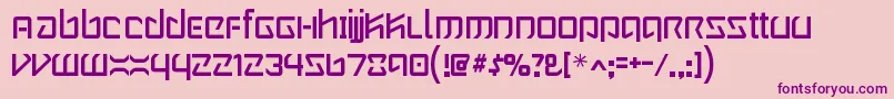 WintermuteRegular Font – Purple Fonts on Pink Background