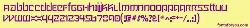 WintermuteRegular Font – Purple Fonts on Yellow Background