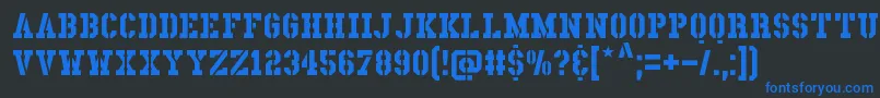 LadenDirnaith Font – Blue Fonts on Black Background