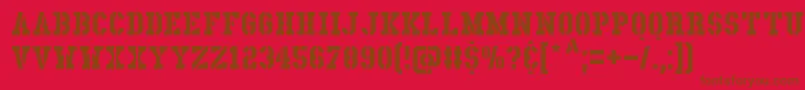 LadenDirnaith Font – Brown Fonts on Red Background