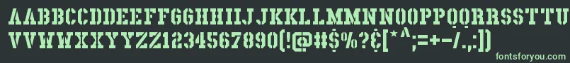 LadenDirnaith Font – Green Fonts on Black Background