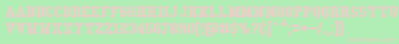 LadenDirnaith Font – Pink Fonts on Green Background