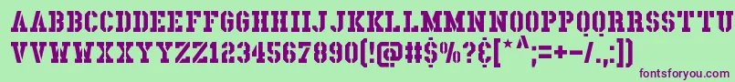 LadenDirnaith Font – Purple Fonts on Green Background