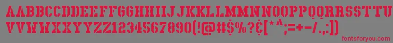 LadenDirnaith Font – Red Fonts on Gray Background