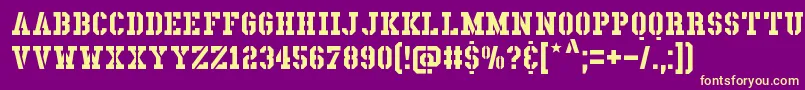 LadenDirnaith Font – Yellow Fonts on Purple Background