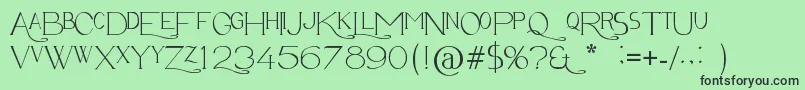 AvantiSerif Font – Black Fonts on Green Background