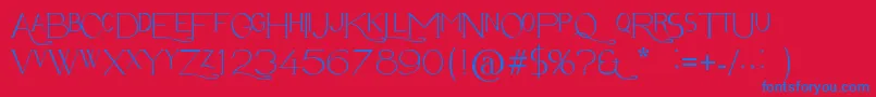 AvantiSerif Font – Blue Fonts on Red Background