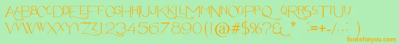 AvantiSerif Font – Orange Fonts on Green Background