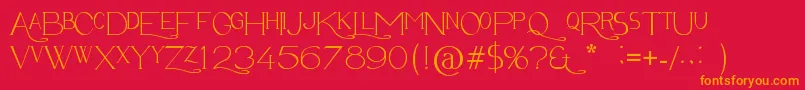 AvantiSerif Font – Orange Fonts on Red Background