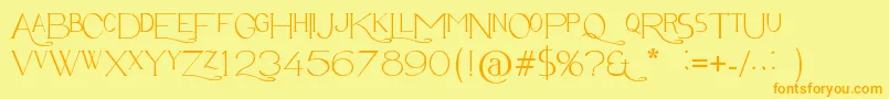 AvantiSerif Font – Orange Fonts on Yellow Background