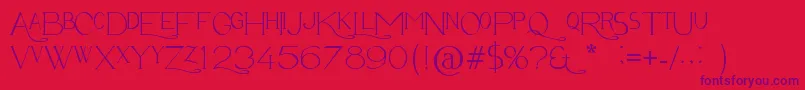 AvantiSerif Font – Purple Fonts on Red Background