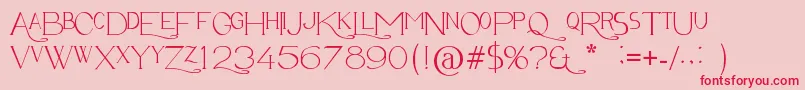 AvantiSerif Font – Red Fonts on Pink Background