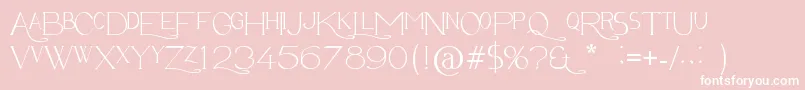 AvantiSerif Font – White Fonts on Pink Background