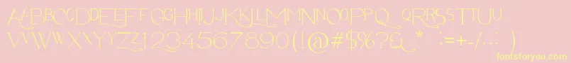 AvantiSerif Font – Yellow Fonts on Pink Background