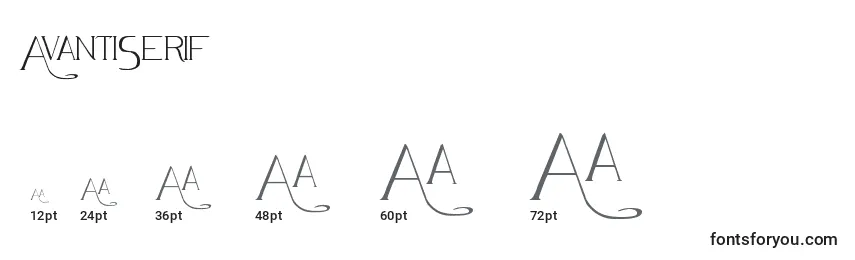 AvantiSerif Font Sizes