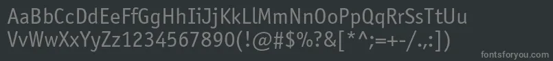 フォントOfficinasansbookc – 黒い背景に灰色の文字