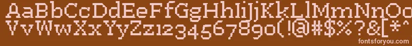 Шрифт PfWestaSeven – розовые шрифты на коричневом фоне