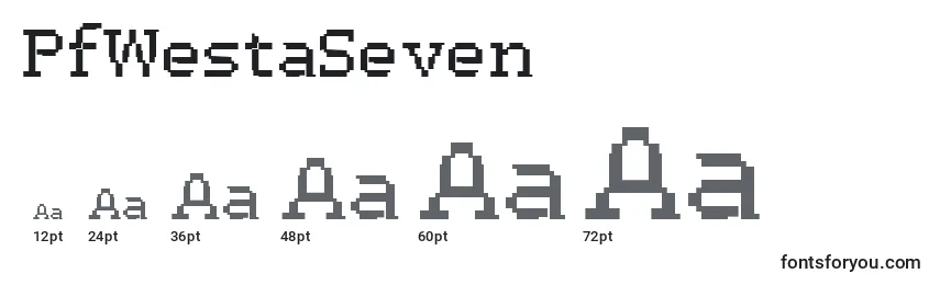PfWestaSeven Font Sizes