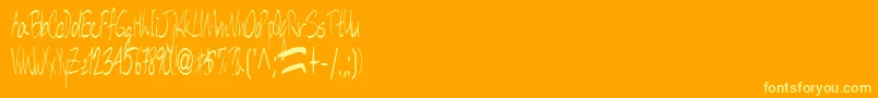 AberaRegular Font – Yellow Fonts on Orange Background