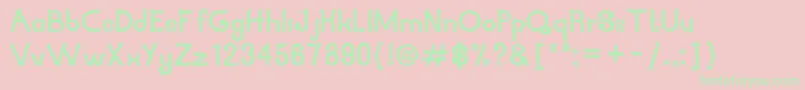 Police NesiaCalligraphy – polices vertes sur fond rose