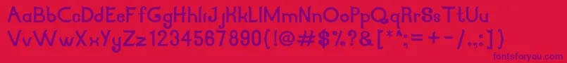 NesiaCalligraphy Font – Purple Fonts on Red Background