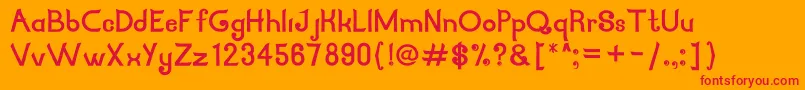NesiaCalligraphy Font – Red Fonts on Orange Background