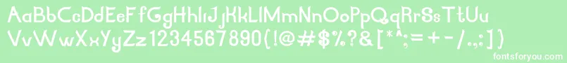 NesiaCalligraphy Font – White Fonts on Green Background
