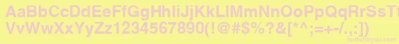 SwanseB Font – Pink Fonts on Yellow Background