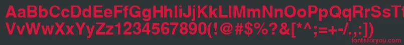 SwanseB Font – Red Fonts on Black Background