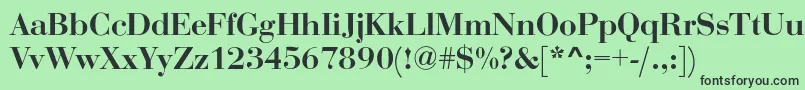 フォントRothniBold – 緑の背景に黒い文字